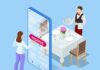 online-reserved-table-restaurant-concept-cafe-isometric-reservation-mobile-booking