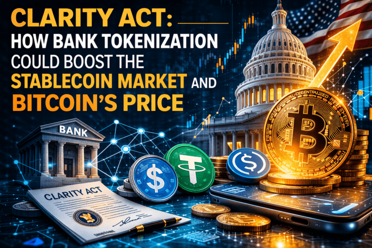 Clarity Act: cómo la tokenización bancaria podría disparar el mercado de stablecoins y el precio de Bitcoin