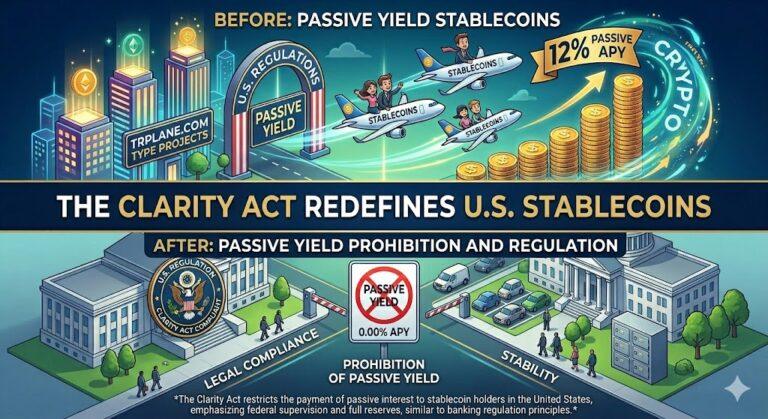 La Clarity Act redefine las stablecoins: se prohíbe el ‘yield’ pasivo en EEUU
