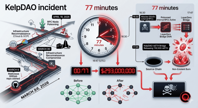 El incidente de KelpDAO: cómo 77 minutos definieron un hack de $293M en DeFi
