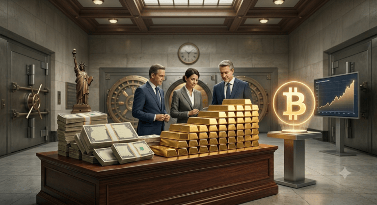 La desdolarización silenciosa: por qué los bancos centrales prefieren el oro y qué significa para Bitcoin